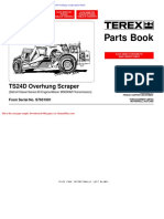 Terex Ts24d Overhung Scraper Parts Book