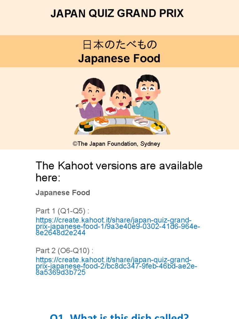 Quiz Grand Prix Japanese Food New | PDF | Japanese Cuisine | Sushi