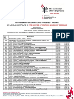 Book List For L4 Diploma - Level 4 Certificate in Fire Service Operations & Incident Command April 2023 V