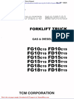 TCM Forklift Truck Fg10c19 Fd10c19 Parts Manual