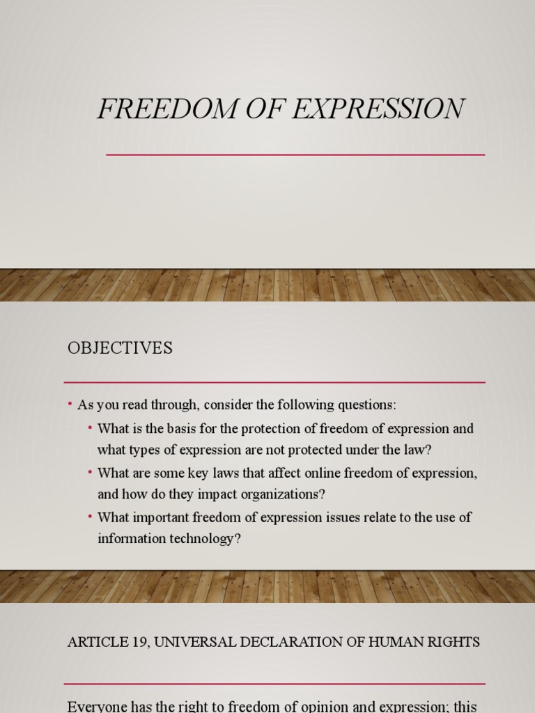 Freedom of Expression | PDF | Freedom Of Speech | Anonymity