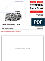 Terex Tr40 Off Highway Truck Parts Book