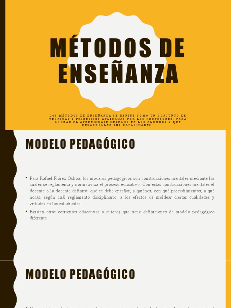 Métodos De Enseñanza Pdf Aprendizaje Enseñando