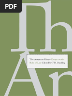 BUCKLEY - The American Illness - Essays On The Rule of Law-Yale University Press (2013)