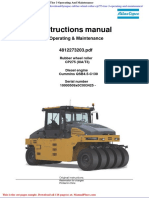 Dynapac Rubber Wheel Roller Cp275 Tier 3 Operating and Maintenance