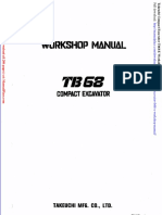 Takeuchi Compact Excavator Tb68 e Workshop Manual