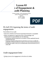 Lesson 3 - Terms of Engagement and Audit Planning
