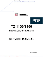 Terex Tx1100 1400 Hydraulic Breakers Servicemanual