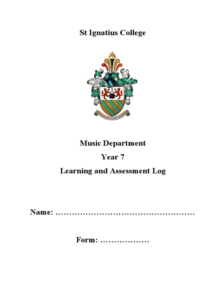 Year 7 Music Learning Log | PDF | Language Arts & Discipline