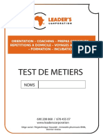 Test de Metiers Site