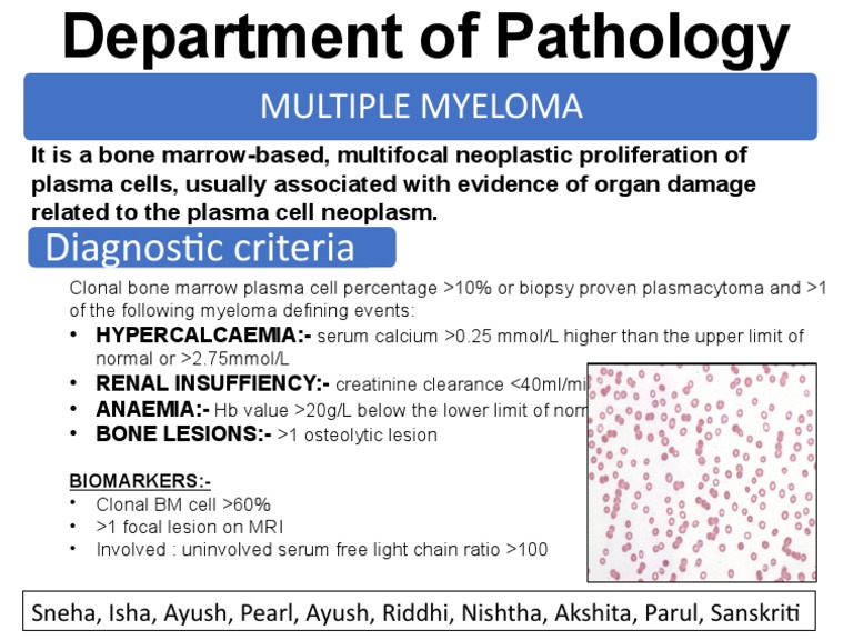 Multiple Myeloma Diagnostic Criteria Guide | PDF | Science & Mathematics