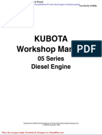 Kubota 05 Series Diesel Engine Workshop Manual