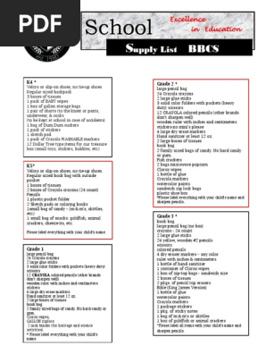 Supply List 2023-2024
