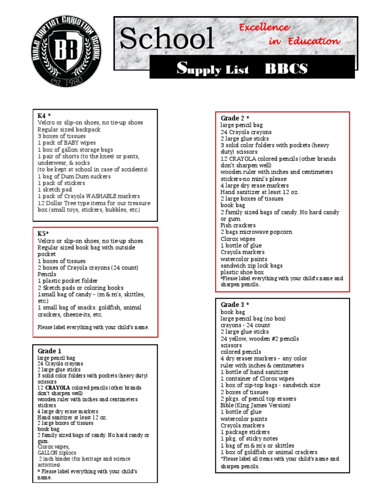 Supply List 20232024 PDF