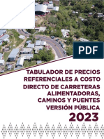 Tab Caminos 2023 Costo Directo Versión Publica