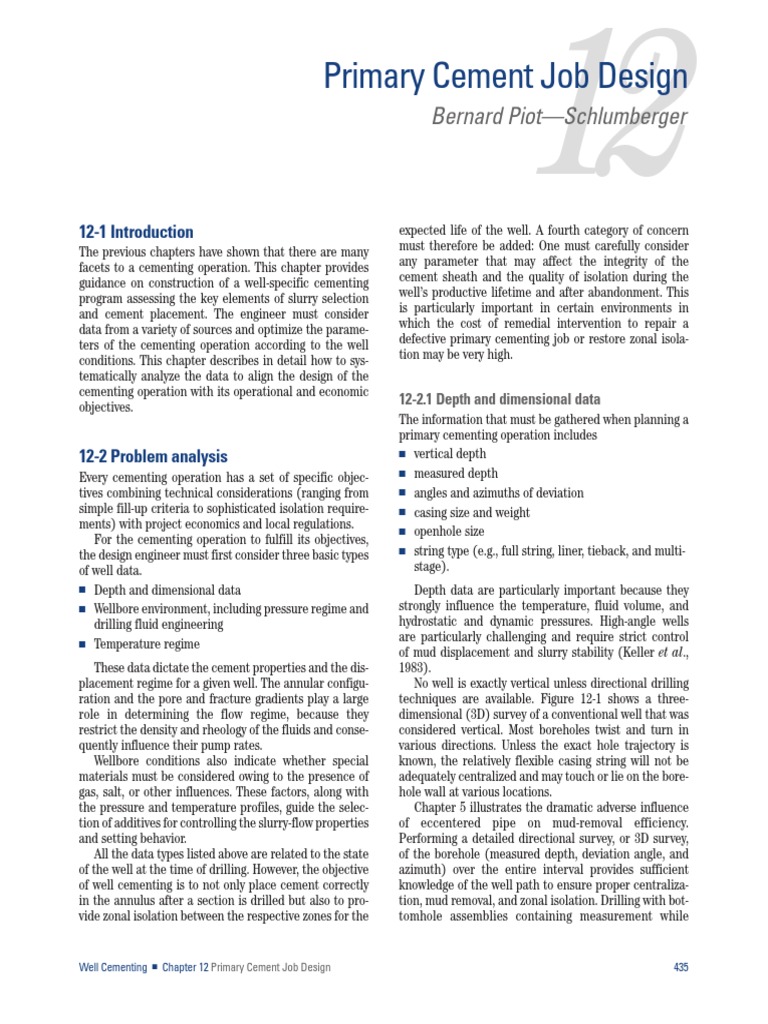 Well-Specific Cementing Program Guide | PDF | Casing (Borehole) | Oil Well