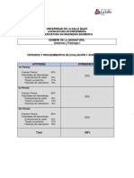 Criterios de Evaluación Anatomía y Fisiología I