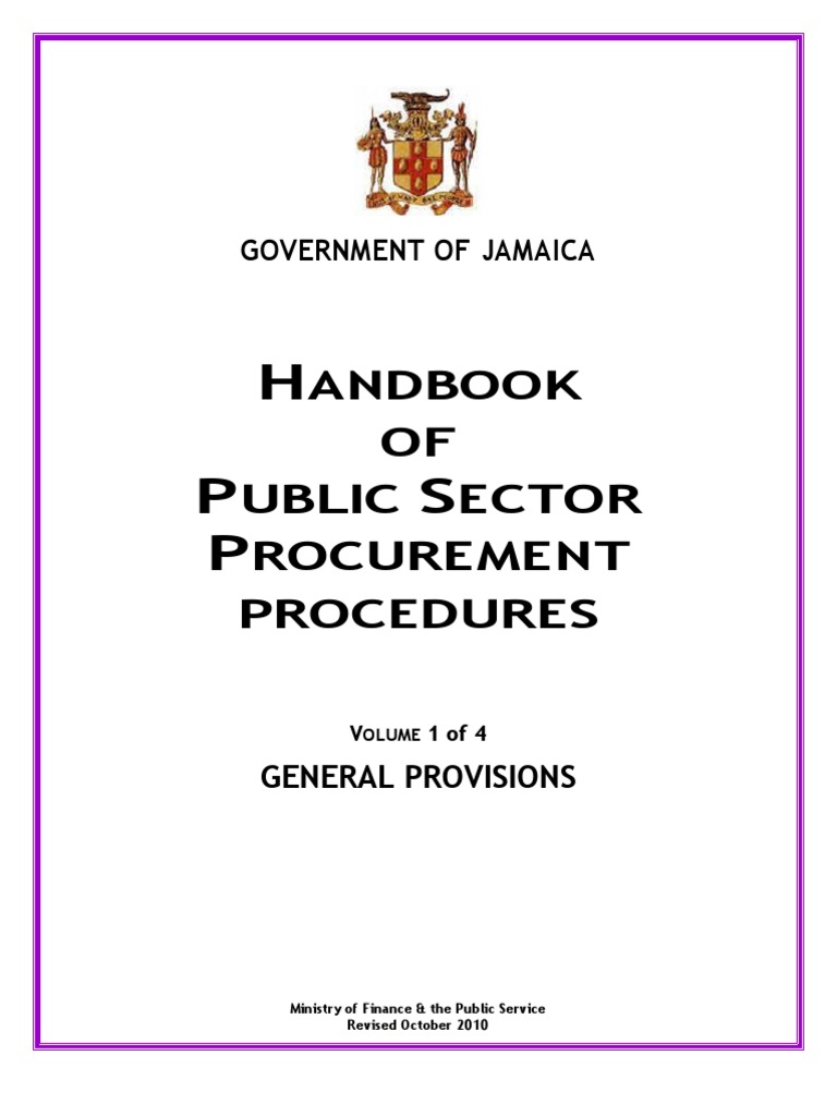 GoJ Public Sector Procurement Handbook | PDF | Procurement | Committee