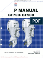 Honda Outboard BF 75d 90d Vtec Shop Manual Manuale Officina Dk0 Lrta Lrtu PDF