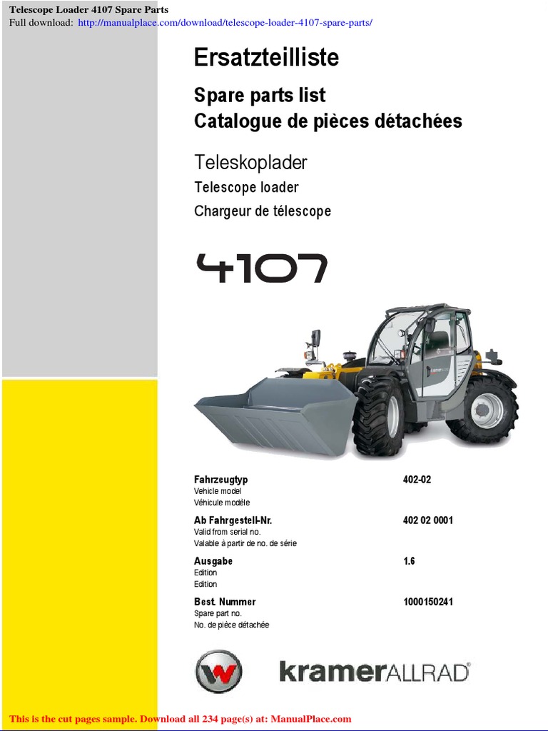 Telescope Loader 4107 Spare Parts | PDF