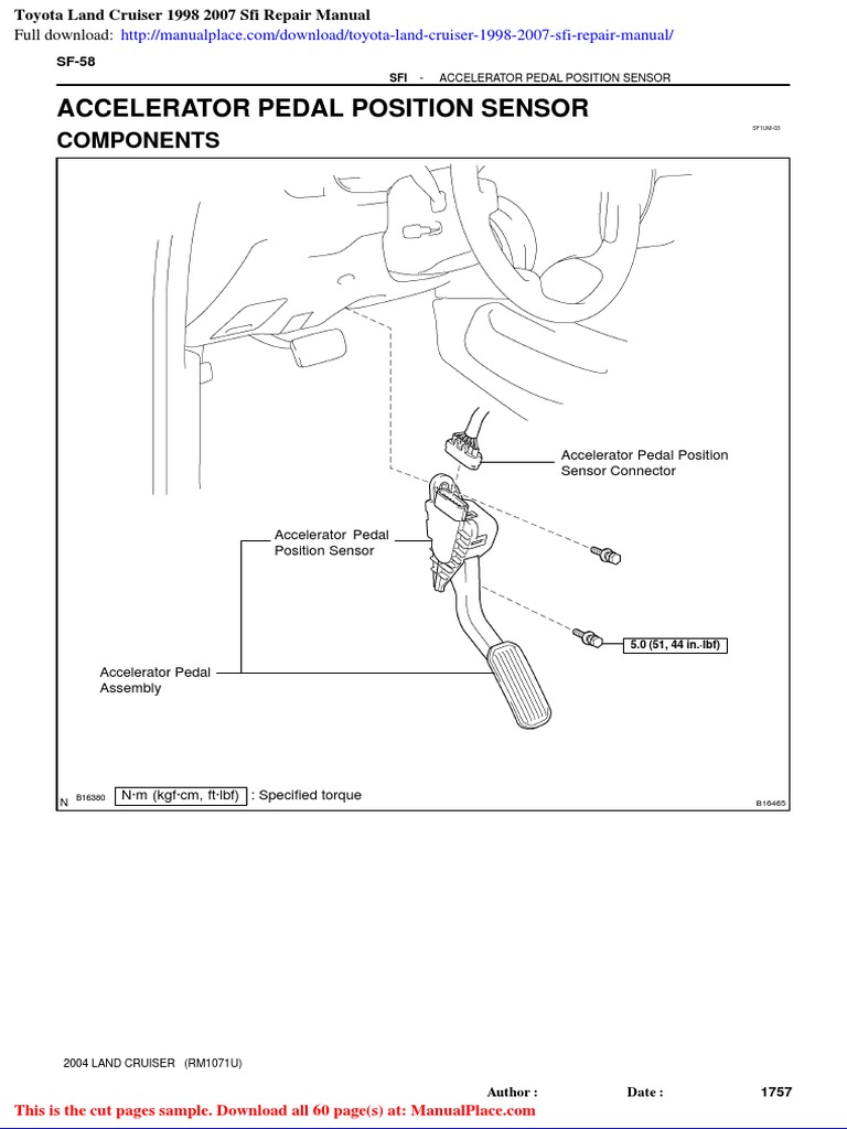 Toyota Land Cruiser 1998 2007 Sfi Repair Manual | PDF | Relay ...