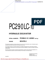 Komatsu Hydraulic Excavator Pc290lc 10 Shop Manual