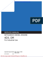 Kobelco 4d3 DR Mitsubishi Diesel Engine