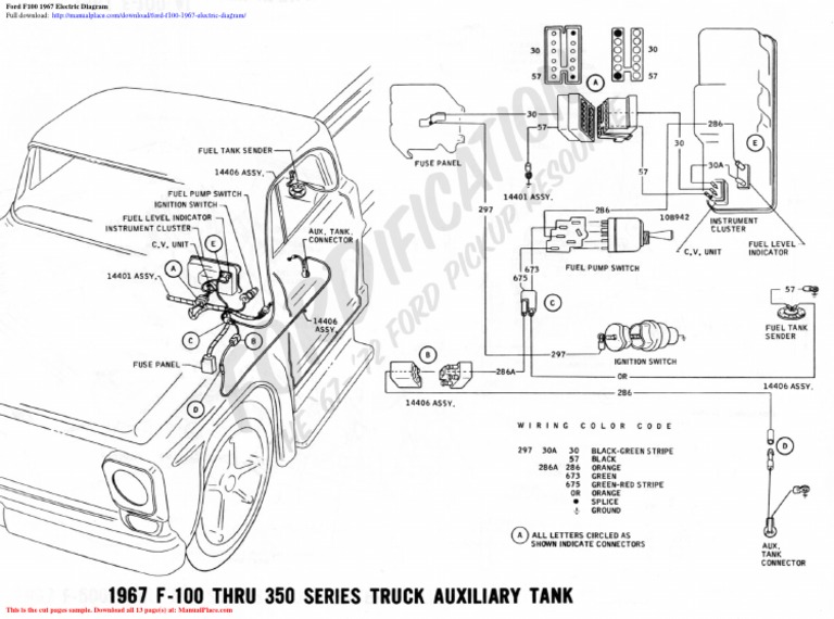 Ford f100 1967 Electric Diagram | PDF