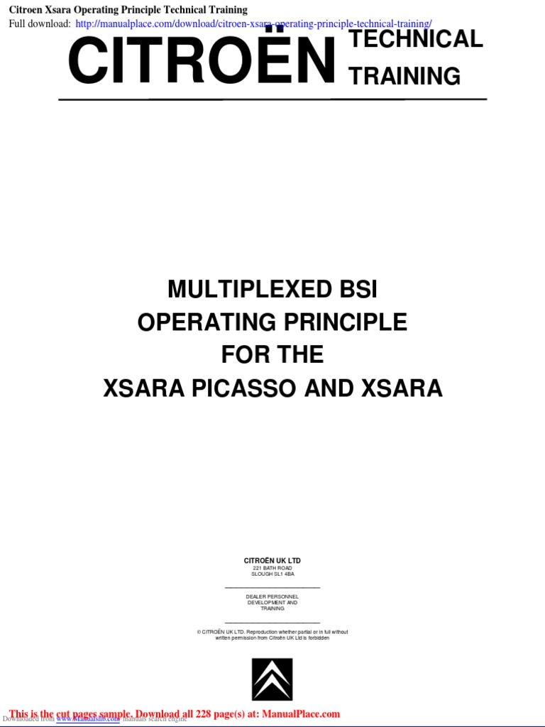 citroen-xsara-operating-principle-technical-training-pdf