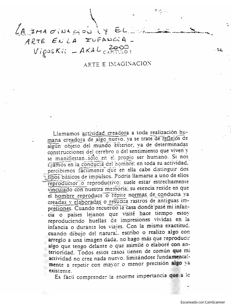 La Imaginación y El Arte en La Infancia - Vigoskii-Akal 2000. CAPÍTULO ...