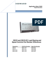 2301D and 2301D-EC Load Sharing and Speed Controls Part Number Differences