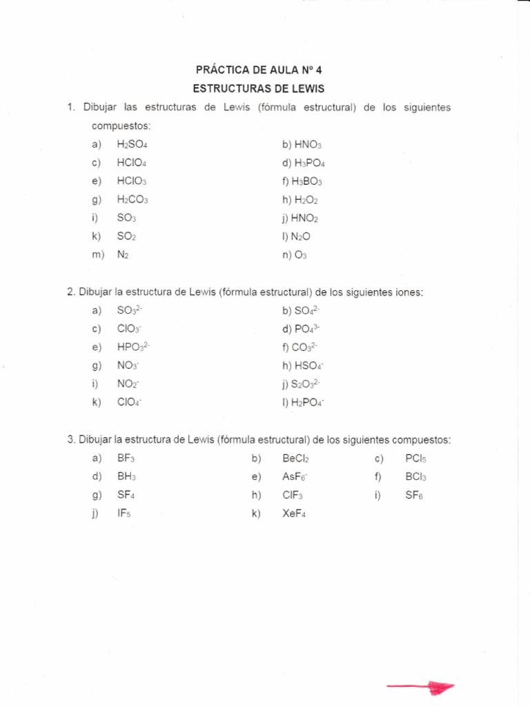 Practica 4 Estructura de Lewis | PDF, image size:768x1024