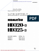 Komatsu Rigid Dump Trucks Hd325 3 Shop Manual