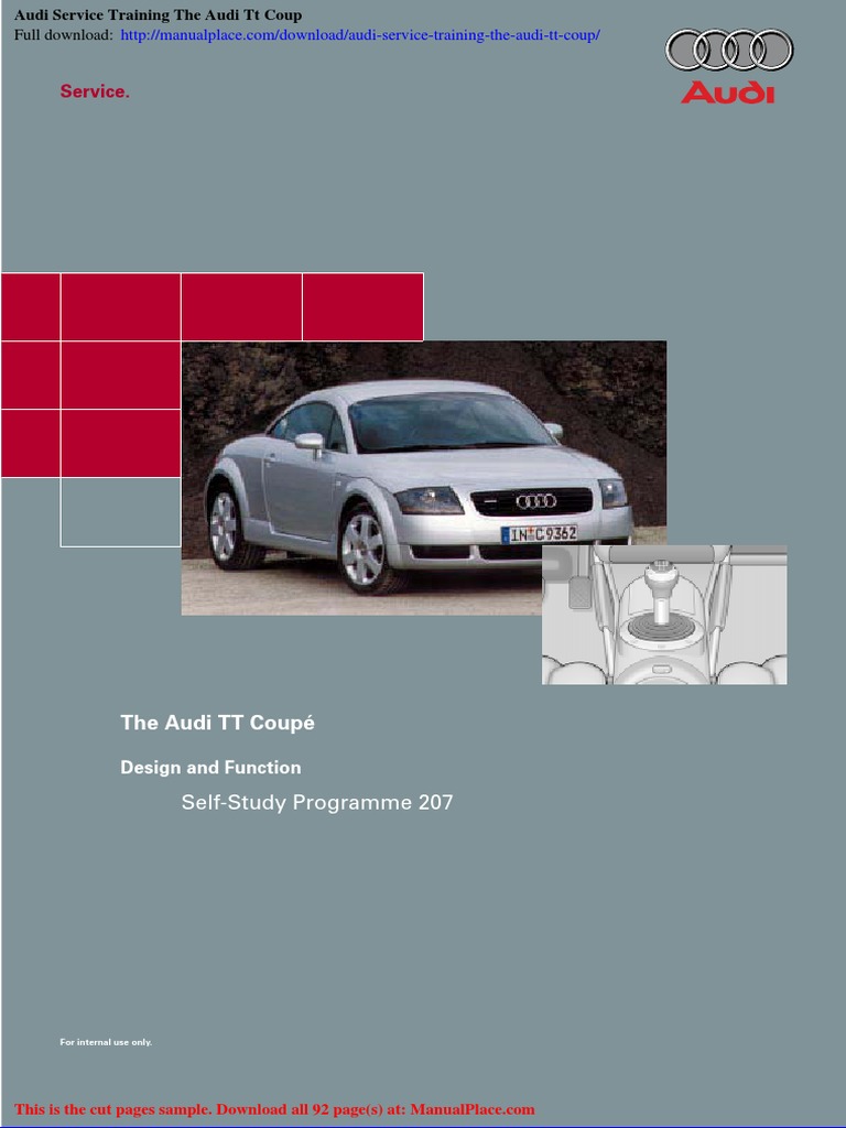 Audi Service Training The Audi TT Coup | PDF | Audi | Manual