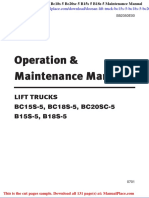 Doosan Lift Truck Bc15s 5 Bc18s 5 Bc20sc 5 b15s 5 b18s 5 Maintenance Manual