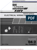 Mitsubishi Lancer Evolution Viii MR Service Manual Electrical Wiring Diagram