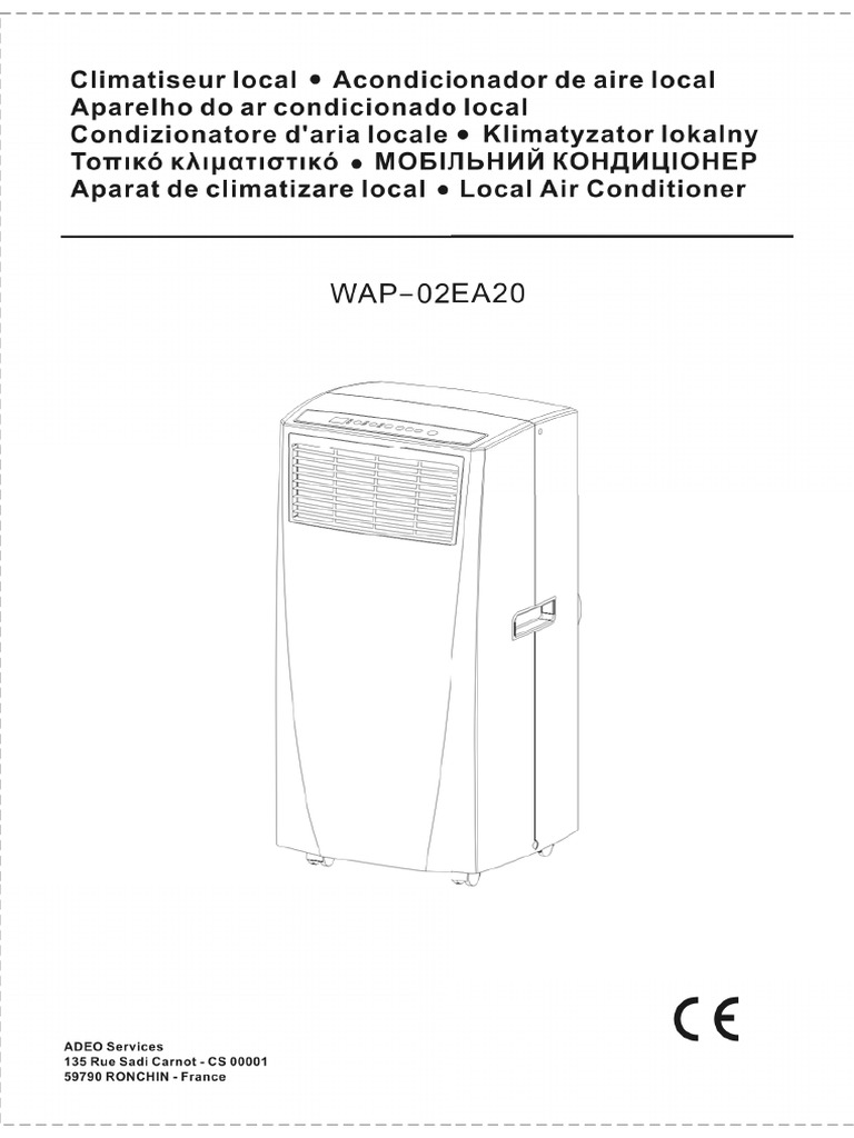 Equation WAP02EA20 Air Conditioner PDF