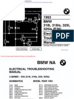 BMW 318i 318is 325i 325is 1993 Electrical Troubleshooting Manual