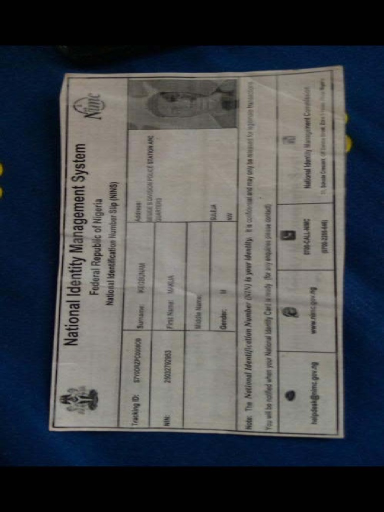 National Identification Card PDF