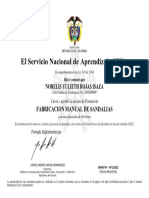 Certificado Sandalias Sena
