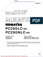 Komatsu Pc290lc 6k Pc290nlc 6k Shop Manual 2