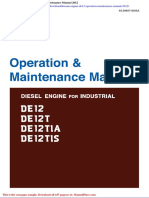Doosan Engine De12 Operation Maintenance Manual 2012