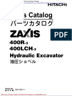 Hitachi Zaxis 400r 400lch 3 Hydraulic Excavator Parts Catalog