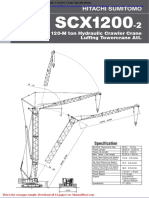 Hitachi Sumitomo Scx1200 2tw Hydraulic Crawler Crane Specifications