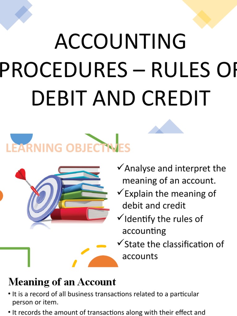 Rules of Debit and Credit | PDF | Business | Finance & Money Management