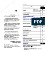 Mazda 6 Supplement 2003 Workshop Manual