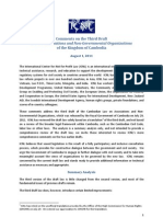 ICNL Summary Analysis of Cambodian 3rd Draft Law 3 August 2011