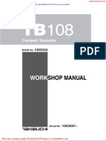 Takeuchi Tb108 Service Manual