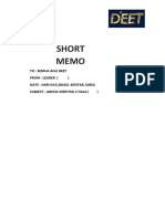 Short Memo Format