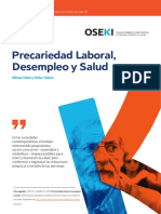 Precariedad Laboral Desempleo y Salud